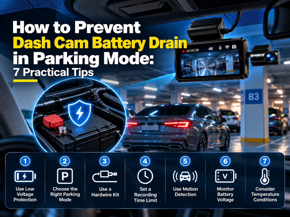 How to Prevent Dash Cam Battery Drain in Parking Mode: 7 Practical Tips