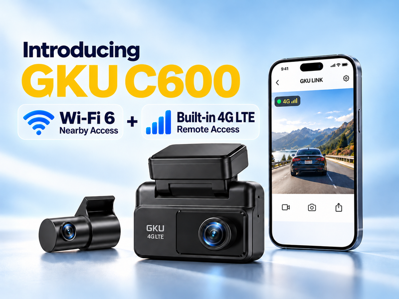 Meet the GKU C600: A 4G LTE Dash Cam with Live View