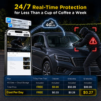 GKU C600 4G LTE Dash Cam with Cloud Storage, Wireless Dash Cam Front and Rear with WiFi 6