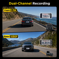 GKU C600 4G LTE Dash Cam with Cloud Storage, Wireless Dash Cam Front and Rear with WiFi 6