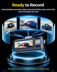 GKU D600 Pro Max 4K Dash Cam Front and Rear with STARVIS 2
