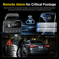 GKU C600 4G LTE Dash Cam with Cloud Storage, Wireless Dash Cam Front and Rear with WiFi 6