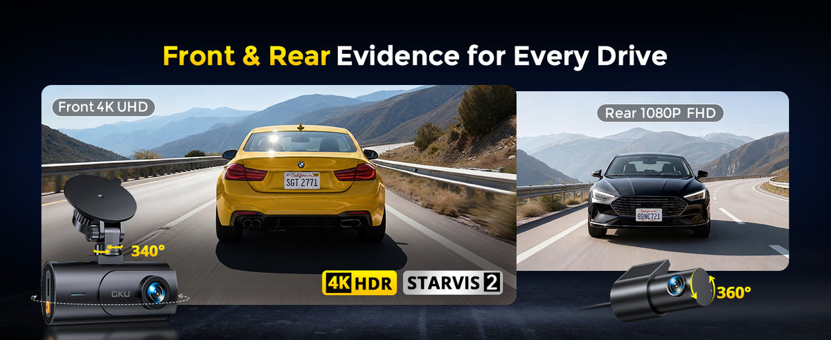 4K Front&1080P Rear Recording