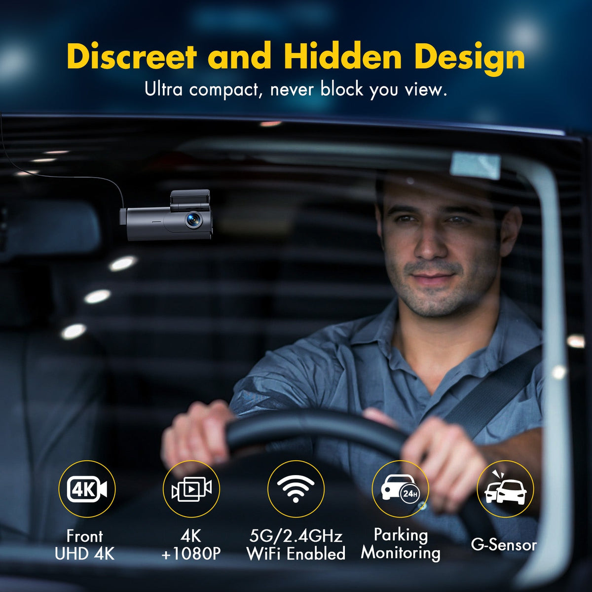 GKU D600 4K/2.5K WiFi Dash Cam - gkutech